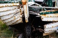 Bow Of Boat Shipwrecked On Land