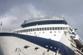 Bow and Bridge of Blue and White Cruise Ship Royalty Free Stock Photo