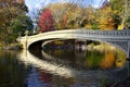 Bow Bridge in Central Park in Fall Royalty Free Stock Photo