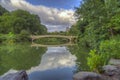 Bow bridge in summer Royalty Free Stock Photo