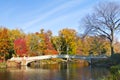 Bow Bridge in Central Park, New York City Royalty Free Stock Photo