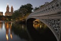 Bow Bridge and the Lake in Central Park Royalty Free Stock Photo