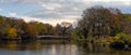 Bow bridge in late autumn Royalty Free Stock Photo