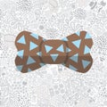 Bow on cartoon doodle hipster seamless pattern