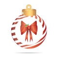 bow in a christmas bauble. Vector illustration decorative design Royalty Free Stock Photo