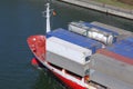 Bow of a container ship Royalty Free Stock Photo