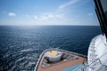 Bow of a cruise ship with the sea in the front Royalty Free Stock Photo