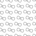 Bow. Diagonally arranged bows. Sketch. Repeating vector pattern. Endless ornament of cute bow ties Royalty Free Stock Photo