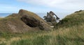 Bow Fiddle Rock near Portknockie in northern Scotland Royalty Free Stock Photo