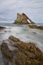 Bow-fidle Rock landscape on the coast of Scotland on cloudy afternoon Royalty Free Stock Photo