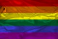 Bow flag, Pride flag, Freedom flag - the international symbol of the lesbian, gay, bisexual and transgender community, the concept