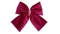 Bow hair with tails in beautiful color made out of velvet fabric. Royalty Free Stock Photo