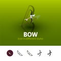 Bow icon in different style Royalty Free Stock Photo