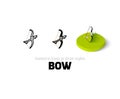 Bow icon in different style Royalty Free Stock Photo