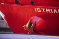 Bow of Istrian container transport ship Royalty Free Stock Photo