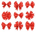 Bow knots for new year and xmas gift decorations.