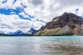 Bow Lake and Crowfoot Mountain Royalty Free Stock Photo