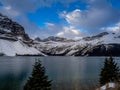 Bow Lake and Crowfoot Mountain Royalty Free Stock Photo