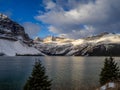 Bow Lake and Crowfoot Mountain Royalty Free Stock Photo