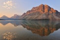 Bow Lake sunrise, Banff National Park Royalty Free Stock Photo
