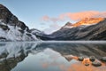 Bow Lake sunrise, Banff National Park Royalty Free Stock Photo