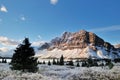 Bow Lake sunrise, Banff National Park Royalty Free Stock Photo