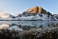 Bow Lake sunrise, Banff National Park Royalty Free Stock Photo