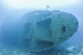 Bow of a large underwater shipwreck Royalty Free Stock Photo