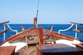 The bow of old wood ship Royalty Free Stock Photo