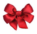 Bow.Red Satin gift ribbon Royalty Free Stock Photo