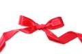 Bow from a red satiny tape