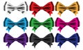 Bow ribbon color set collection on white background vector