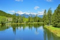 Bow river in Bamff National park. Royalty Free Stock Photo