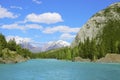 Bow river in Bamff National park. Royalty Free Stock Photo