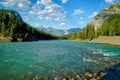 Bow River in Banff, Alberta, Canada Royalty Free Stock Photo