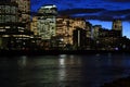 Bow river in Calgary at night Royalty Free Stock Photo