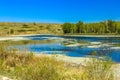 The Bow River at the height of summer. Wyndham and Carsland Provincial Park. Alberta Canada Royalty Free Stock Photo