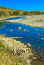 The Bow River at the height of summer. Wyndham and Carsland Provincial Park. Alberta Canada Royalty Free Stock Photo