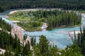 Bow River and the Hoodoos near Banff Canadian Rockies Alberta Ca