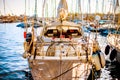 Bow of a sailboat Royalty Free Stock Photo