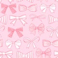 Bow seamless pattern. Surface decoration.Vector illustration