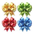 Bow set isolated on white background Royalty Free Stock Photo