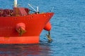 A bow of a ship from sideway. Royalty Free Stock Photo