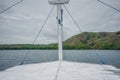 The bow of the ship. Travel to the Komodo Islands