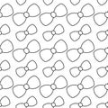 Bow. Sketch. Seamless vector pattern. Repeating ornament of cute bow ties. Doodle style Royalty Free Stock Photo