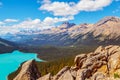 Bow Summit Overlooking Peyto Lake in the Canadian Rockies of Banff Royalty Free Stock Photo