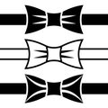 Bow tie black symbols