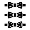 Bow tie black symbols Royalty Free Stock Photo