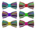 Bow tie with color rainbow strip. Royalty Free Stock Photo