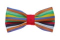 Bow tie with color rainbow strip. Royalty Free Stock Photo